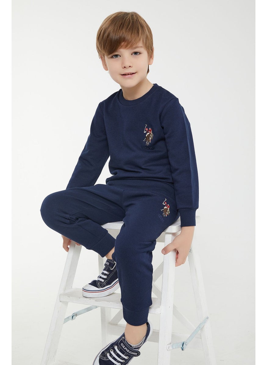 BASE. Polo Assn. Base. Polo Assn Licensed Classic Navy Blue Boys Crew Neck Tracksuit Suit