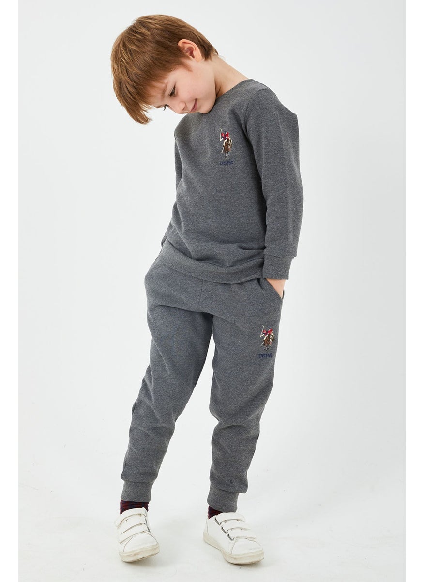 BASE. Polo Assn. Base. Polo Assn Licensed Classic Antramelange Boys Crew Neck Tracksuit Suit