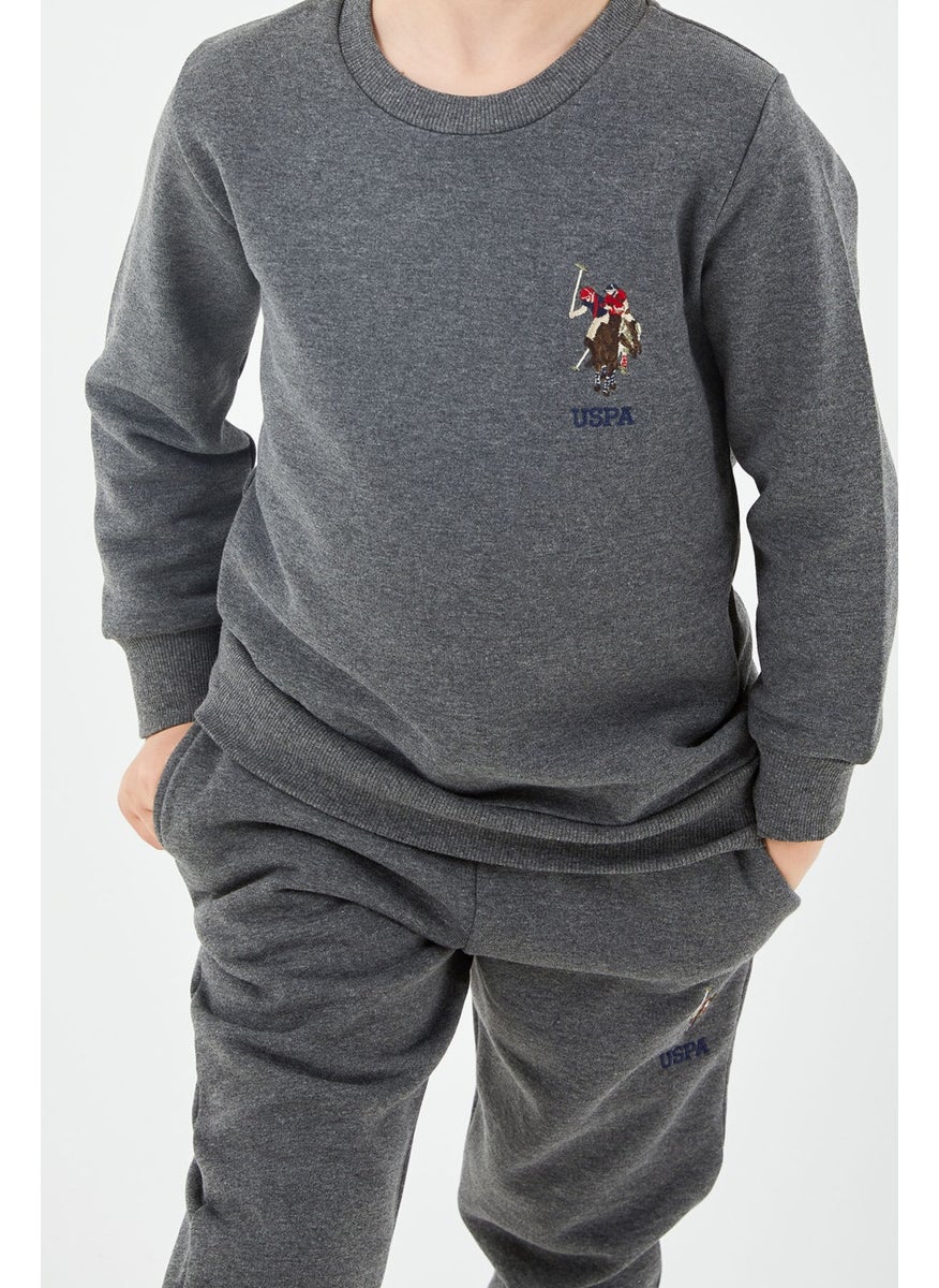 BASE. Polo Assn. Base. Polo Assn Licensed Classic Antramelange Boys Crew Neck Tracksuit Suit