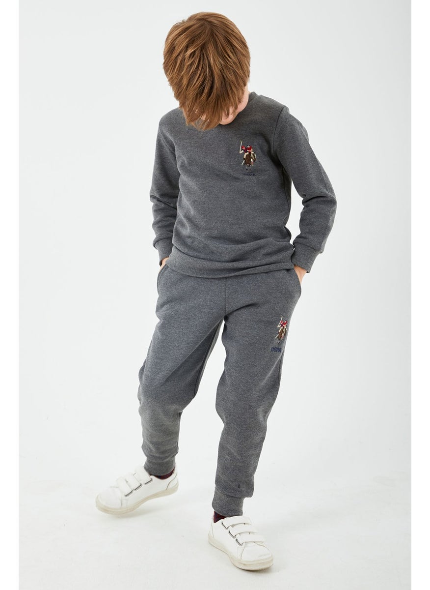 BASE. Polo Assn. Base. Polo Assn Licensed Classic Antramelange Boys Crew Neck Tracksuit Suit