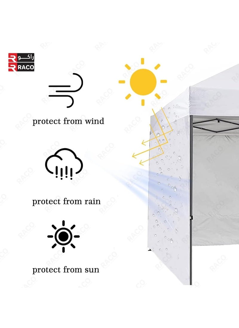 RACO UV-Protected Tent Side Wall, Canopy Sun Wall, Instant Pop Up, Waterproof, Wind-Resistant, and Durable Oxford Panel with Easy Attachment for Outdoor Canopies, Gazebos, and Camping Tents 10X6 Feet