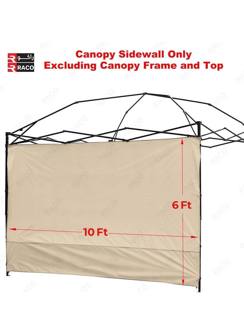 RACO UV-Protected Tent Side Wall, Canopy Sun Wall, Instant Pop Up, Waterproof, Wind-Resistant, and Durable Oxford Panel with Easy Attachment for Outdoor Canopies, Gazebos, and Camping Tents 10X6 Feet