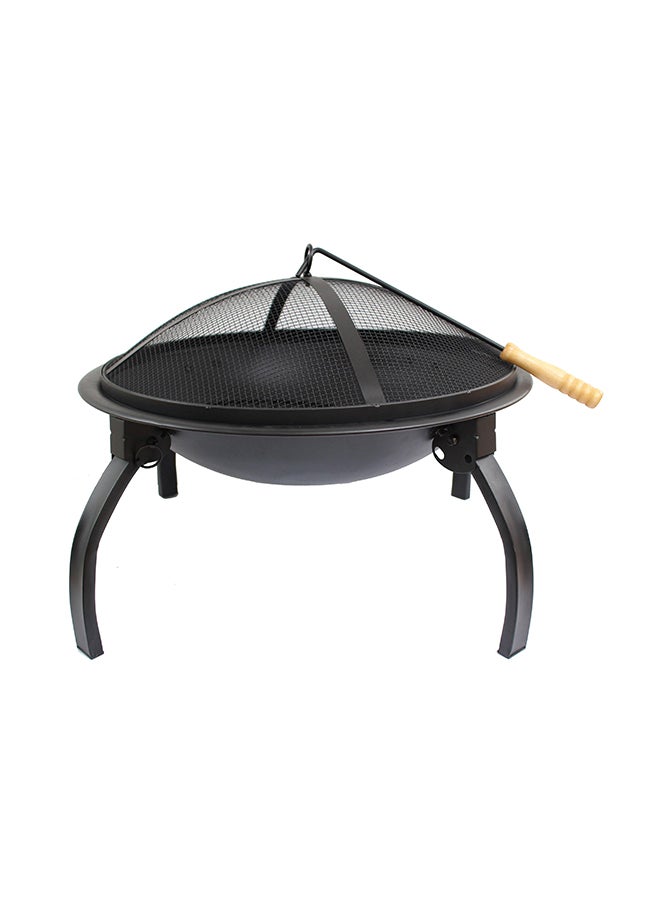 Portable Outdoor Fire Pit With Folding Legs 54x54x44.5cm