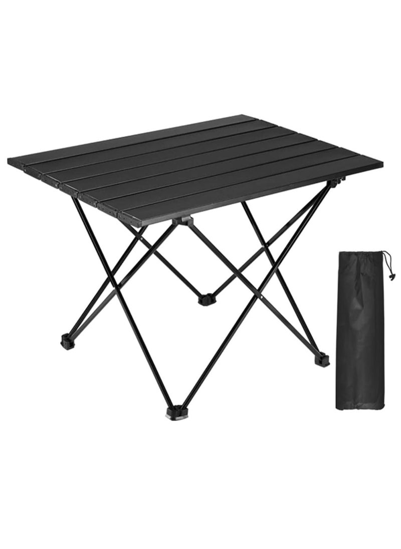 RACO Folding Camping Table, Ultralight Aluminium Alloy Roll Up Table with Storage Bag, Outdoor Dining Table for Garden Patio Picnic, BBQ, Beach, Desert Camping