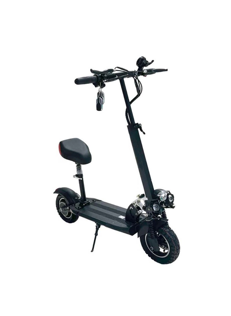 Electric Scooter E10 Upgraded Version 1200W Motor 65KM Range 48V 13Ah Battery Black