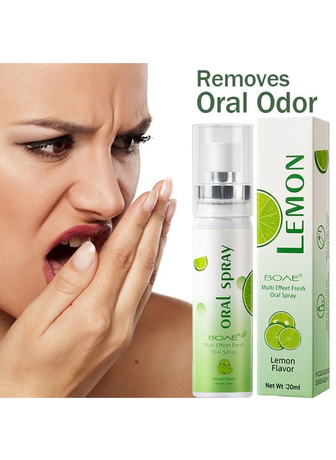 Multi Effeet Fresh Oral Spray，Bad Breath Treatment for Adults, Mint Flavor Mouth Freshener, Effective Mouth Spray, Breath Freshener Spray, Oral Care Spray, Mouth Healthy Care 20ml