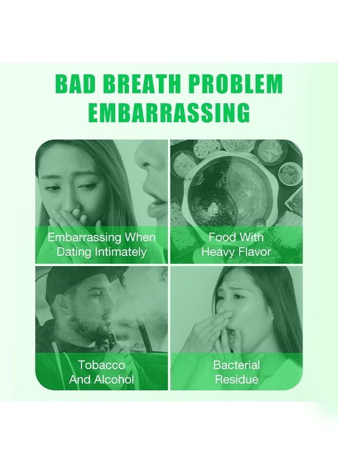 Multi Effeet Fresh Oral Spray，Bad Breath Treatment for Adults, Mint Flavor Mouth Freshener, Effective Mouth Spray, Breath Freshener Spray, Oral Care Spray, Mouth Healthy Care 20ml