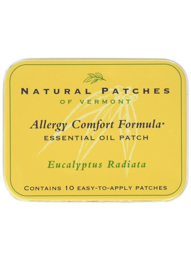 Natural Patches of Vermont Allergy Comfort Formula Essential Oil Body Patches, Eucalyptus Radiata, 10-Count Tin