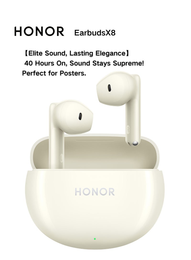 Earbuds X8 - 40 Hours Battery Life, Fast Charge, 10mm Drivers, AI Noise Reduction, IP54, Bluetooth 5.3 - Ultimate Wireless Earphones Experience Yellow