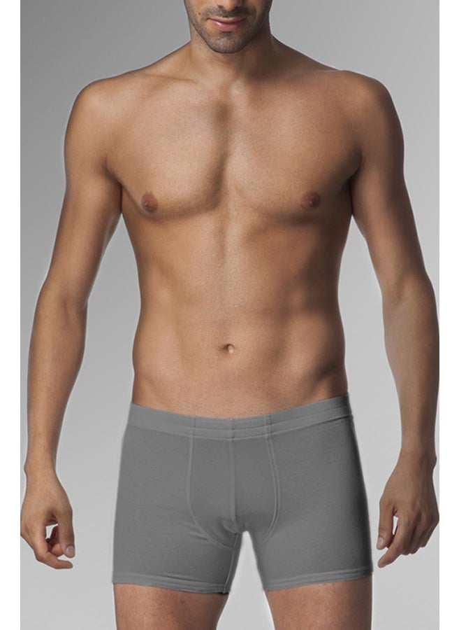 Double Tiger Men's Elastane Grey Melange Boxer 0810