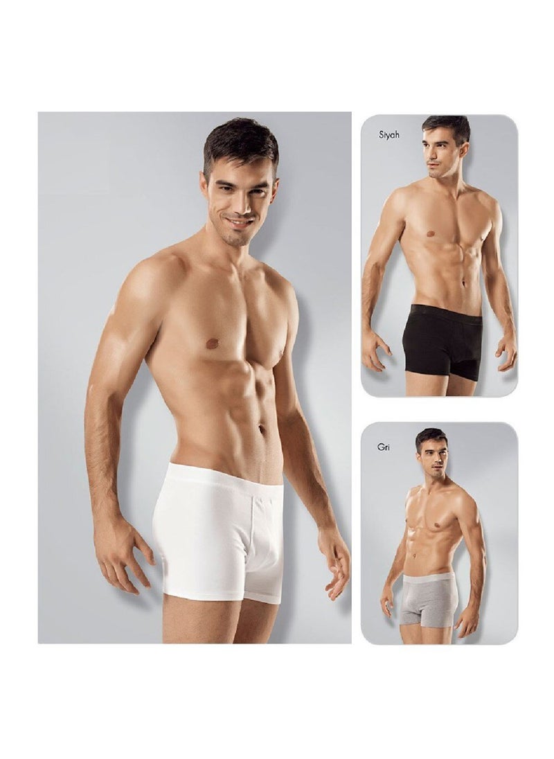 6 Pack Lycra Cotton Men's Boxer Black