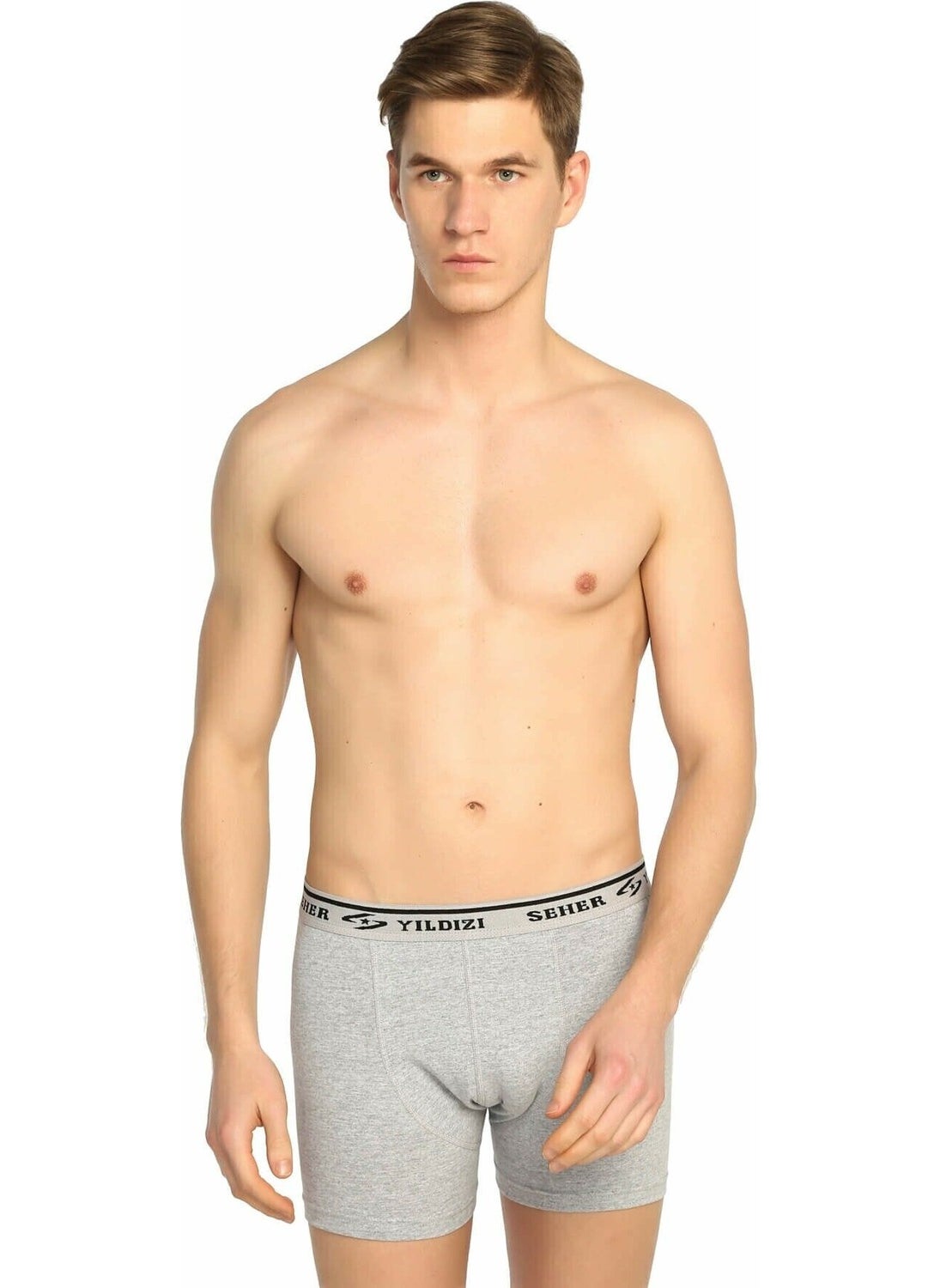 6 Pieces Gray Color Lycra Boxer