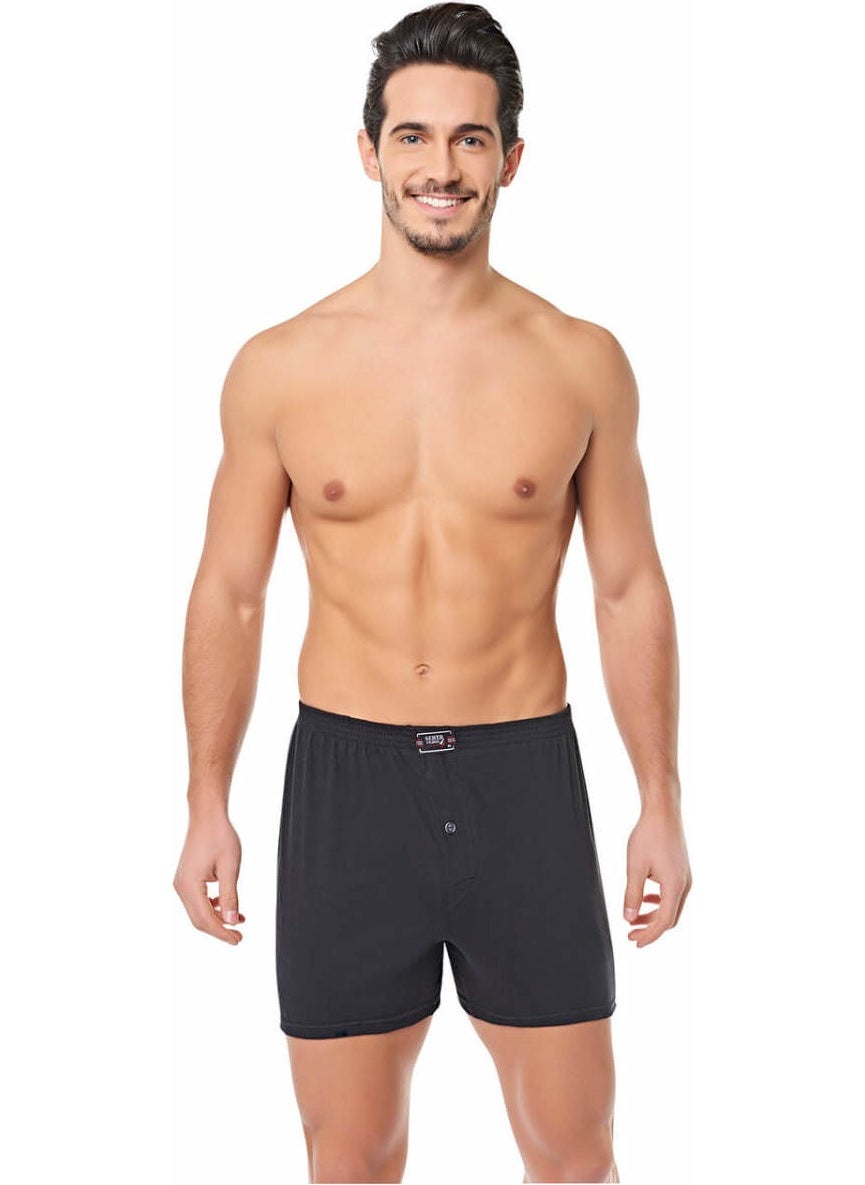12 Pieces Black Color Combed Cotton Boxer