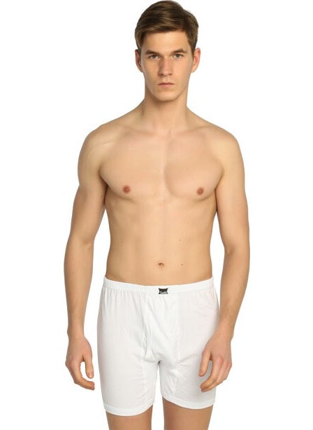Men 6 Pack White Cotton Combed Cotton Long Johns Underpants