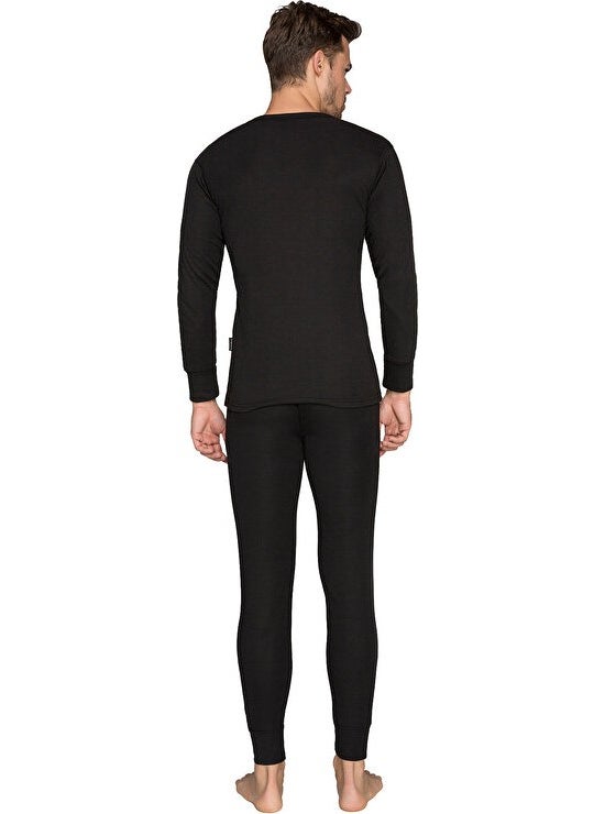 Thermoform Heavy Thermal Underwear Unisex Thermal Underwear Set HZT1001 Black