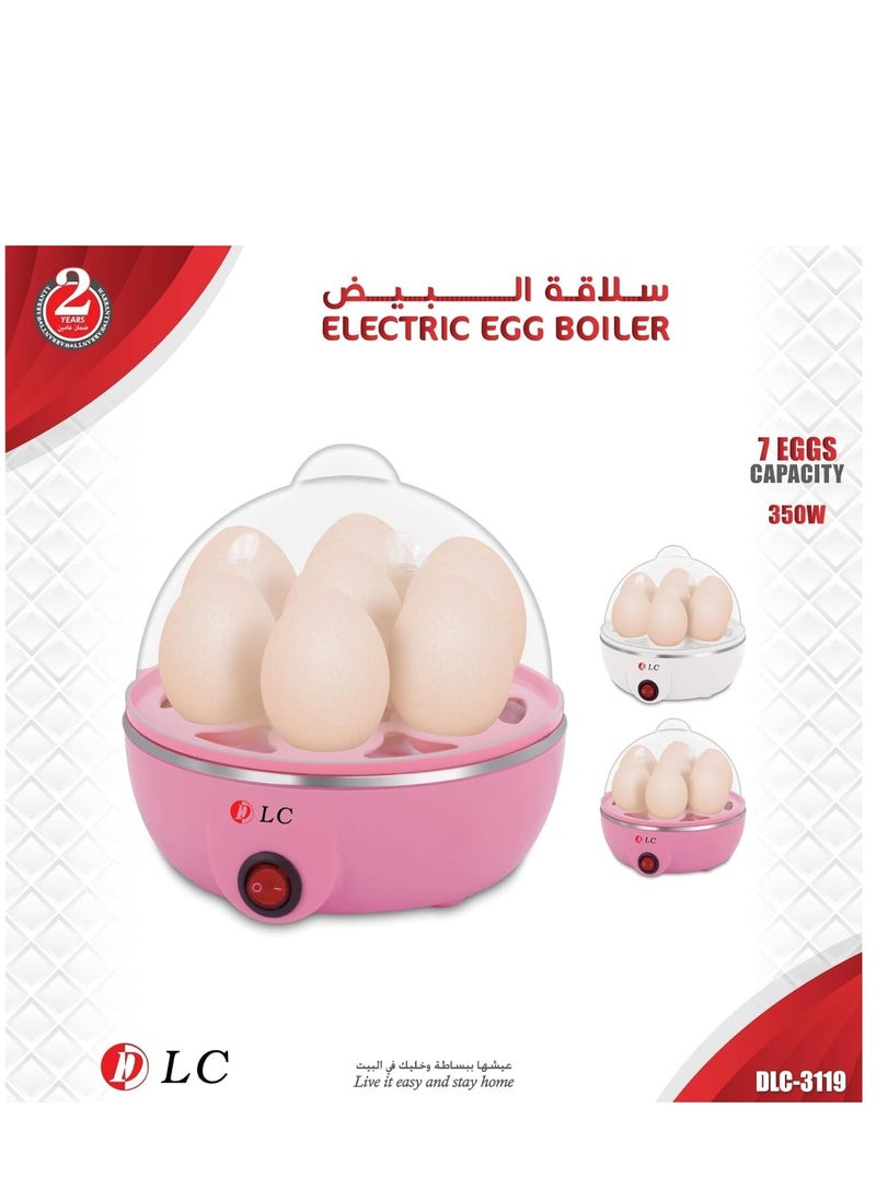 Egg Cooker, 350W Electric Egg Beater, White Egg Steamer, Egg Cooker, 7 Egg Volume Steamed Egg Automatically Closed, Double Steamed Egg. Color White (single-deck(7 PCS))