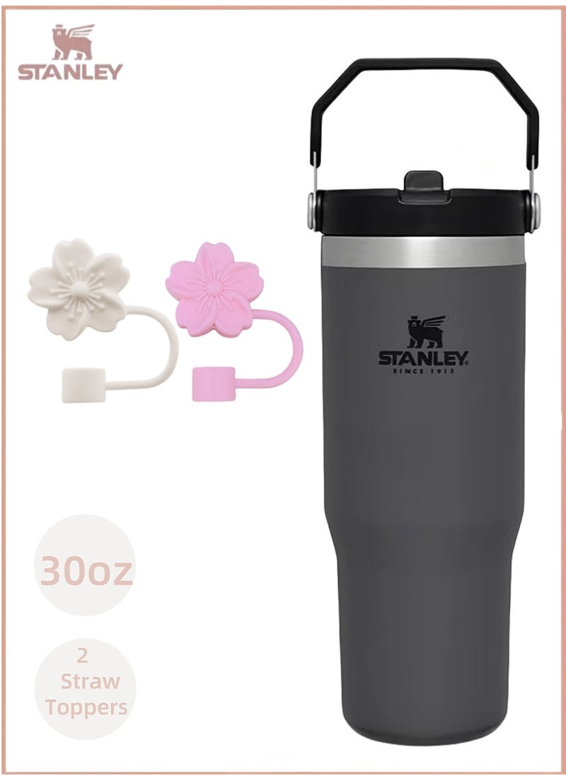 Stanley 30oz Stainless Steel Tumbler - Vacuum Insulated Water Bottle for Home, Office or Car Reusable Cup with Straw Leak Resistant Flip Cold for 12 Hours or Iced for 2 Days, 30oz