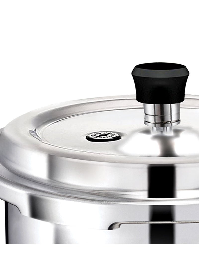 5centigram Bisbell Premium Aluminium Dripless Pressure Cooker, 5 Litre, with Safety Gasket Vent|BB1998 Silver