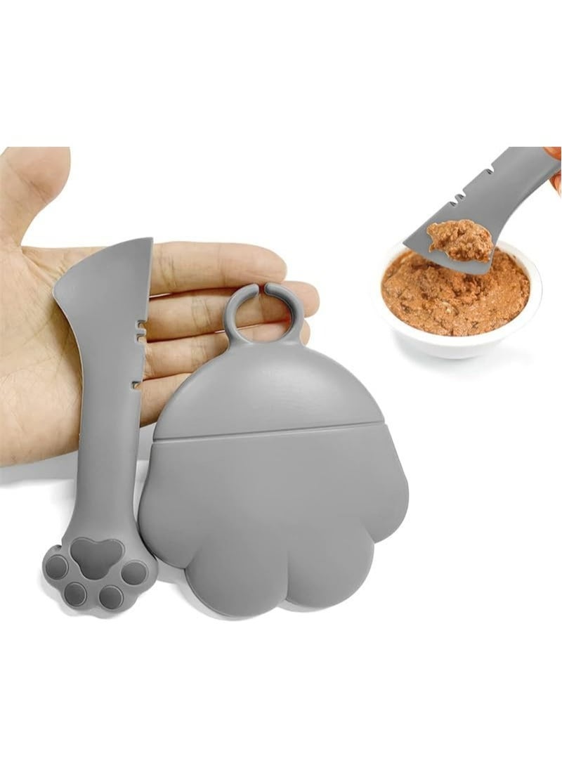 Cat Food Spoon Cat Can Opener Silicone Animal Food Mixing Spoon