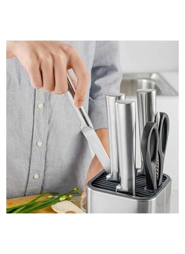 Stainless Steel Knife Holder, Removable Knife Blocks With Slots, Knife Organizer, Universal Knife Block