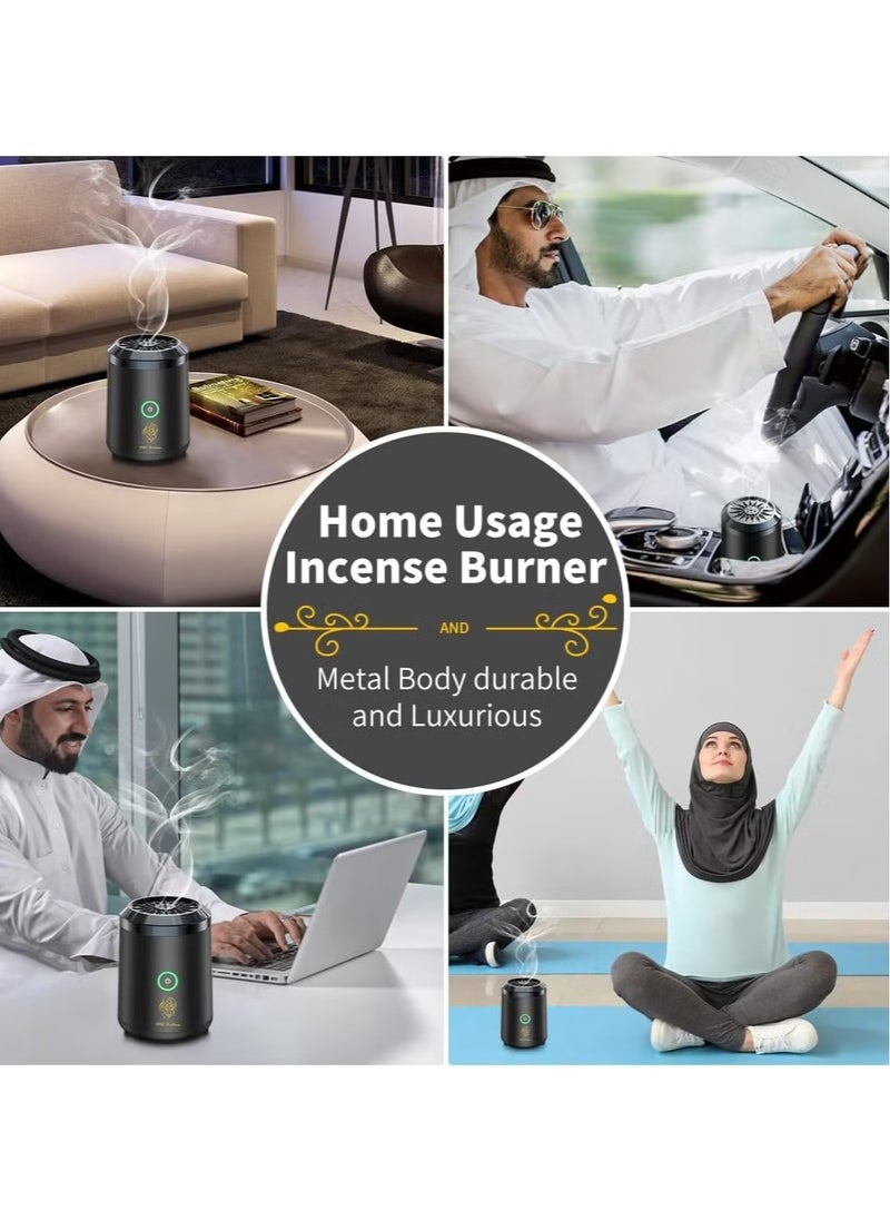 Mini Electric Incense Bukhoor Burner Aroma Diffuser Usb Rechargeable for Home, Car, Desert Camping & Travel Great gift