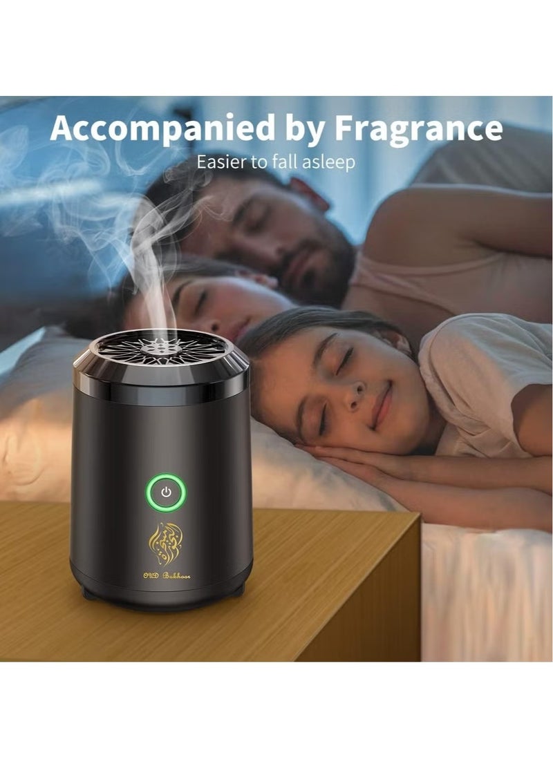 Mini Electric Incense Bukhoor Burner Aroma Diffuser Usb Rechargeable for Home, Car, Desert Camping & Travel Great gift