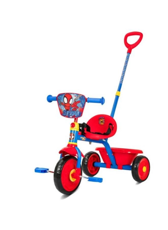 Spartan - Marvel Spiderman Tricycle With Pushbar