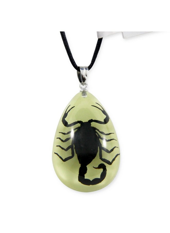 Black Scorpion Glow In The Dark Necklace, Small