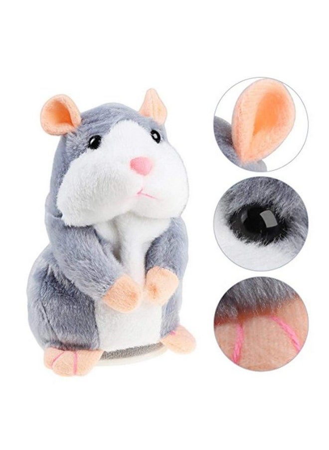 Plush Interactive Toys Pro Talking Hamster Repeats What You Say Electronic Pet Chatimals Mouse Buddy For Boy And Girl, 5.7 X 3 Inches, Gray