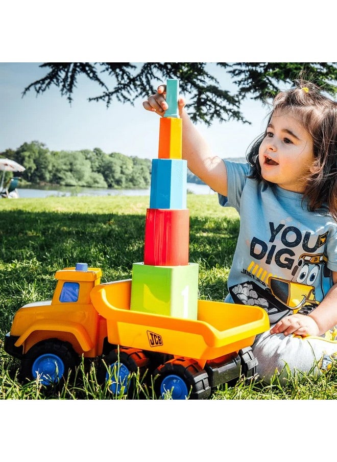 JCB Toy, My 1st Stacking Stanley Mega Truck Toy Dumptruck for Kids Heavy Duty Unbreakable Non Electric Best Toy Gift for Toddlers Kids and Boy Authentic Licensed Toy