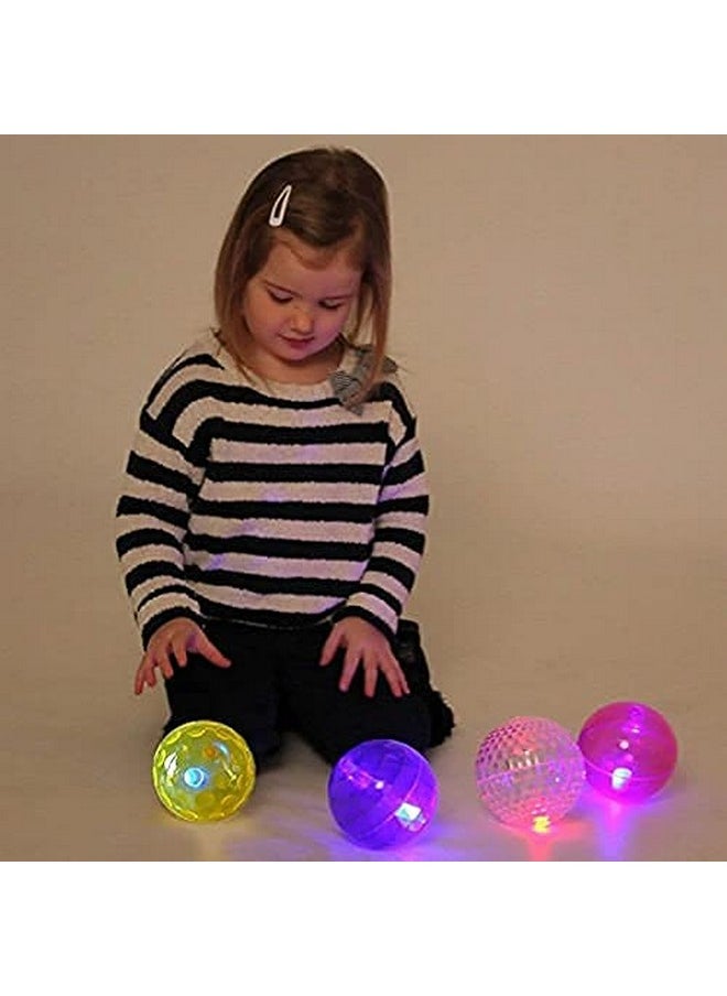 PELO Led Lights Glittery Puffer Balls for Kids Set of 2 (Multicolor) (D5)