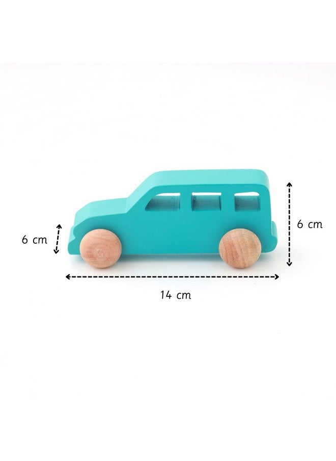 Ariro Wooden Jeep for Toddlers and Infants | Push Wooden Vehicle Toy with Smooth and Sturdy Wheels for 6M+ Babies |Helps to Child in Grip Strength, Hand-Eye Coordination