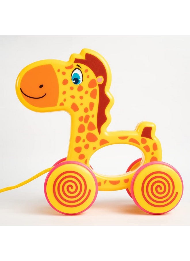 Ratna's Gary The Giraffe Pull Along Toy | Walk & Play Toy for Infant and Preschool Kids Age 18 Months +