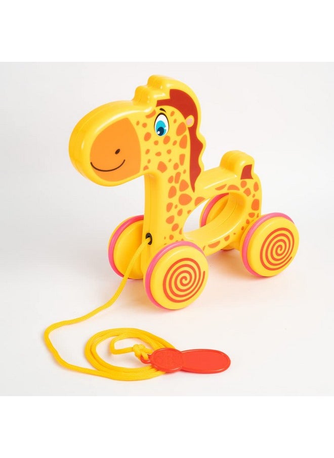 Ratna's Gary The Giraffe Pull Along Toy | Walk & Play Toy for Infant and Preschool Kids Age 18 Months +