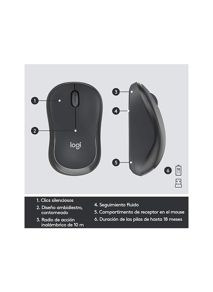 Logitech MK295 Silent Wireless Keyboard Mouse Set Combo (Black)