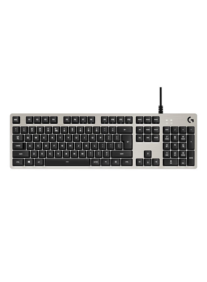 Logitech G413 Mechanical Gaming Keyboard Romer-G with USB Pass-Through - Silver, US International Layout