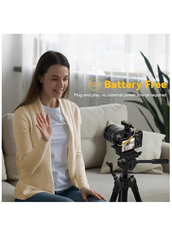 7Ryms Minbo Mini Full-Metal Camera Microphone with Shock Mount, Deadcat- Compact Shotgun Mic for DSLR Camera, iPhones, and Android Smartphones - Ideal for Vlogging, Interviews, and Video Recording