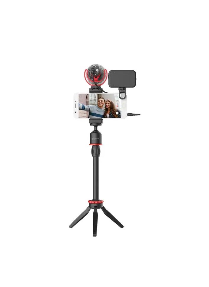 BOYA BY-VG350 Vlogger Kit Plus with BY-MM1+ Shotgun Microphone, LED Light