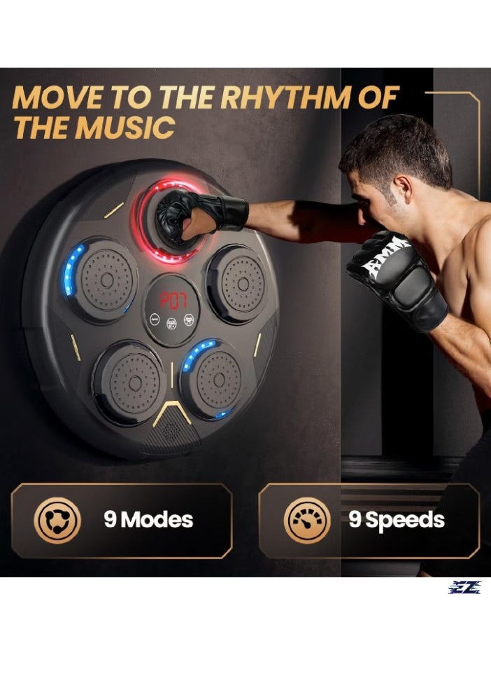 Music Boxing Machine | Wall-Mounted Smart Bluetooth Boxing Equipment | Boxing Music Workout Machine with Gloves | Interactive Punching Target for Home, Office & Gym