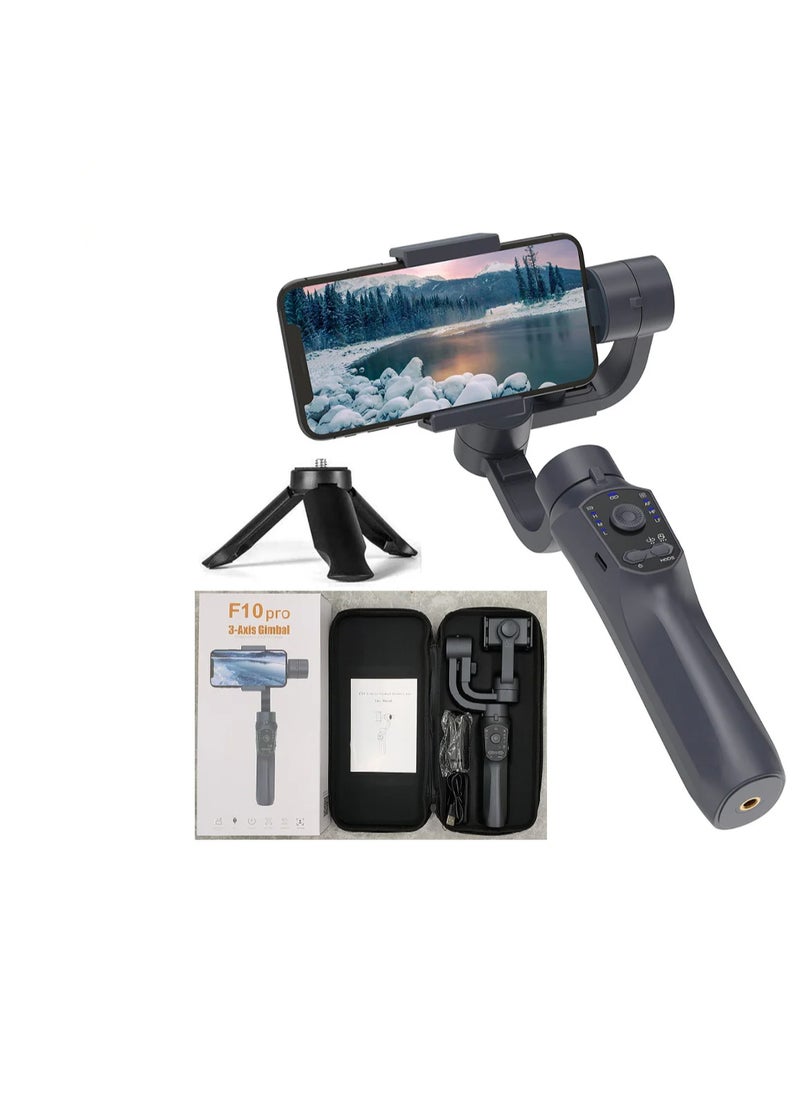 F10 pro Handheld 3-Axis Phone Foldable Gimbal With Tripod Video Stabilizer For Vlogging Recording