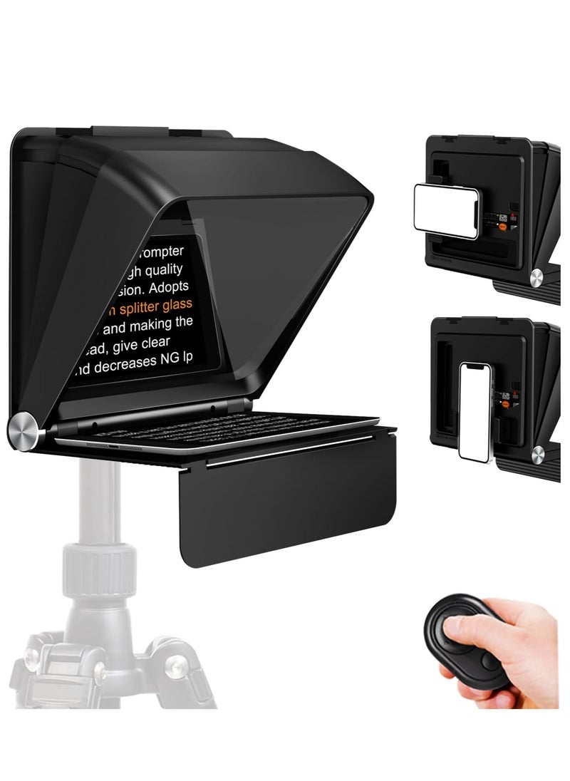 LENSGO Teleprompter for iPhone ipad Smartphone,7.9’’ Mini Portable Prompter with Remote Control,APP Compatible with iOS/Android for YouTube, Zoom, Twitch, Online Teaching,Vlogger,Live Streaming