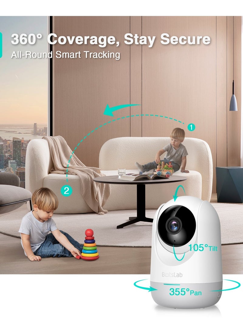 Botslab indoor cam2, 2K High Definition,360 Smart tracking