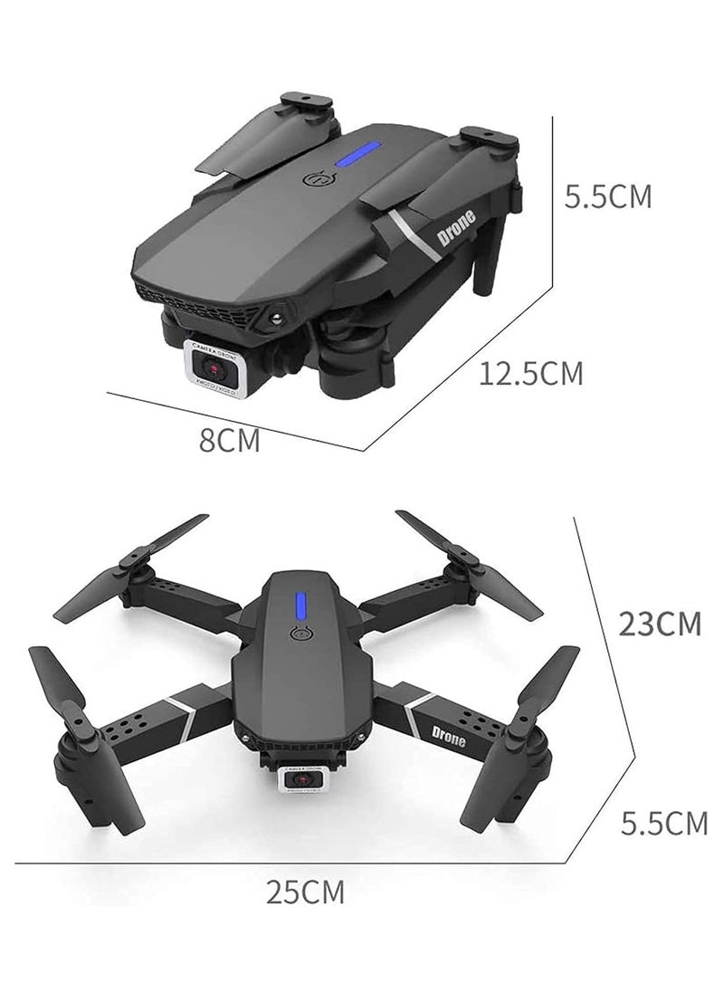 FPV Drone with 4K HD Camera – WiFi Live Video Streaming, Foldable Quadcopter, Headless Mode, Altitude Hold, Track Flight, 3D Flip – Compact & Easy-to-Fly Gray Drone for Beginners and Pros