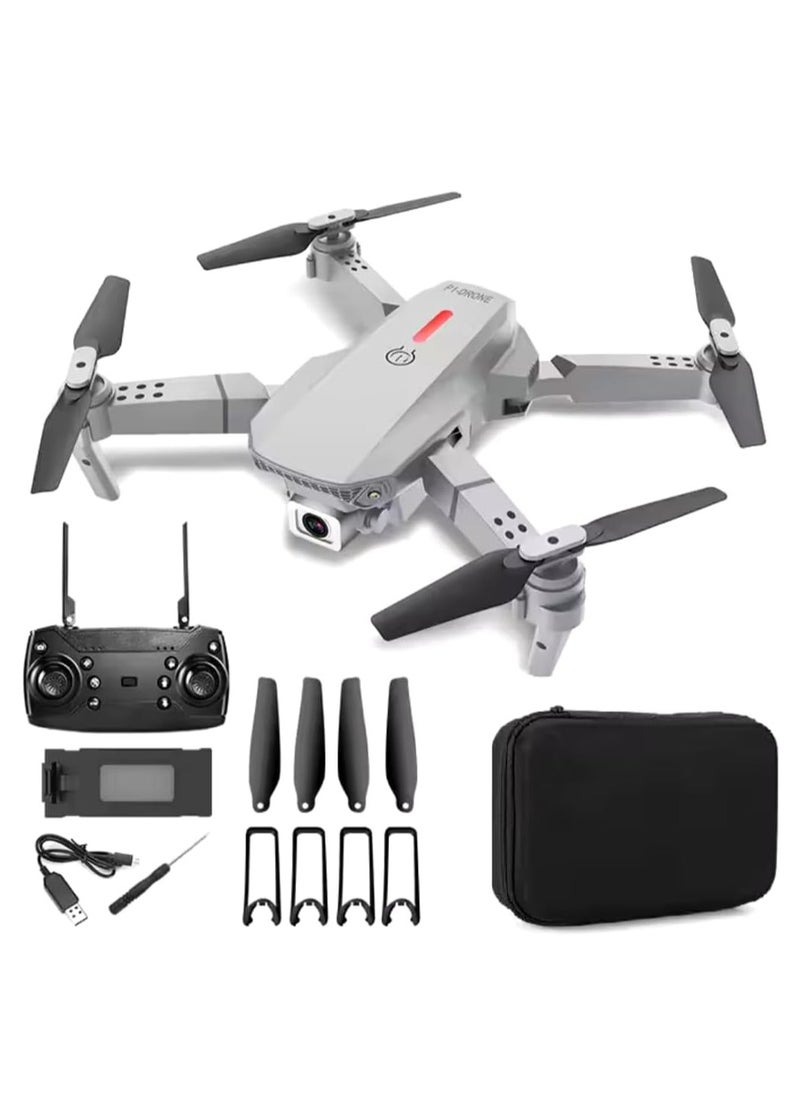 E88 Pro Drone with Dual 4K UHD Camera | FPV Foldable Remote Control Drone for Adults | 3D Flips, Altitude Hold, Gesture Control, One Key Takeoff/Landing, APP Control | Mini RC Drone with Carrying Case