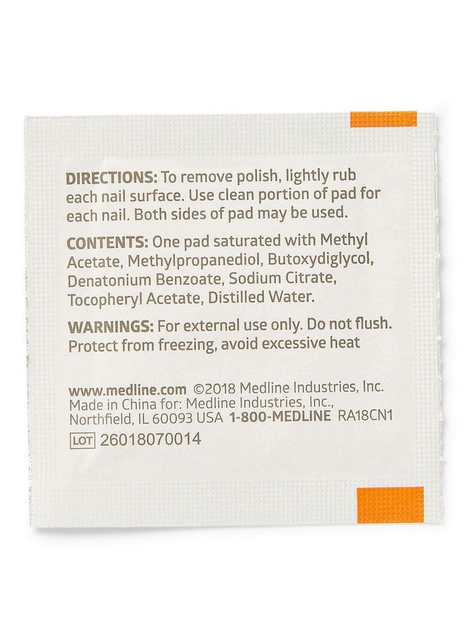 Medline Pad, Remover, Nail Polish (Pack of 100)