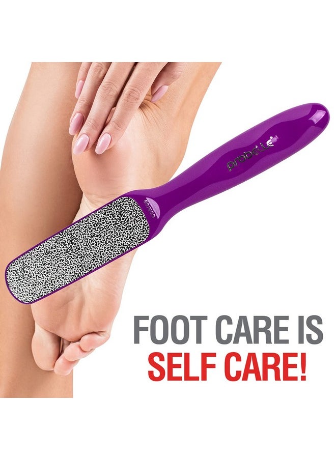 Probelle Double Sided Multidirectional Nickel Foot File Callus Remover - Immediately Reduces calluses and Corns to Powder for Instant Results, Safe Tool (Purple)