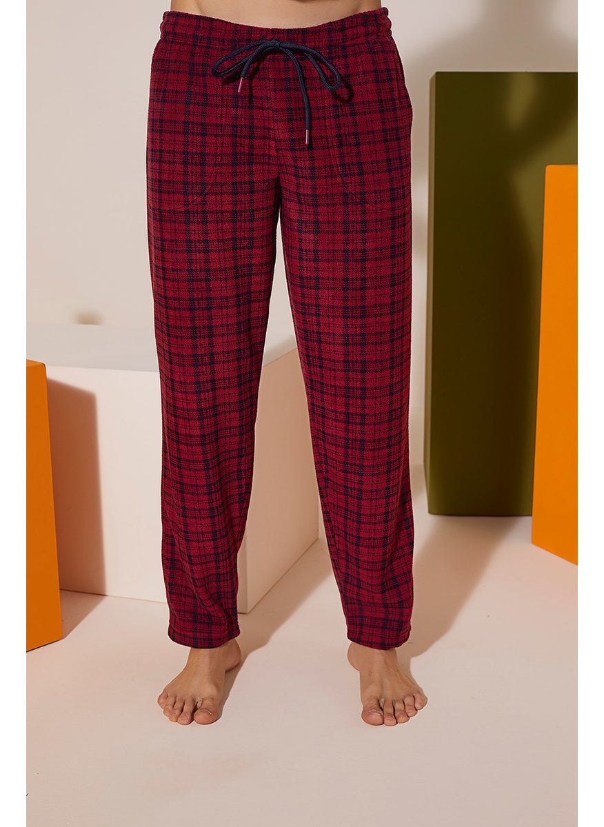 Comfortable Fit Plaid Fleece Wool Pajama Tracksuit