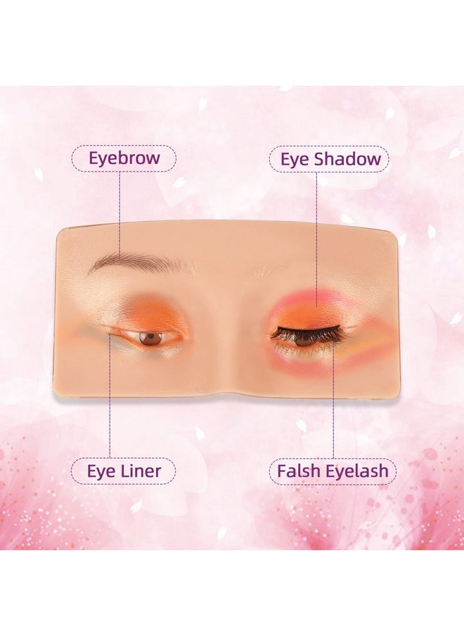 Practice Face, Jimking Makeup Practice Board, Faccial Practice Skin For Professional And Beginners, 3D Realistic Model For Eyelash Extensions, Eyeliner And Eyeshadow Face Makeup Practice