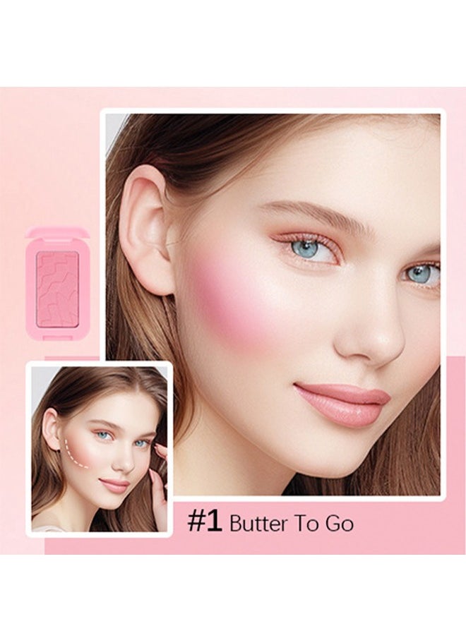 Butter Blush,Perfect Makeup,Professional Makeup Buttermelt Blush, Powder Blush, up to 12 H Wear, Fade & Transfer Resistant,5G #01