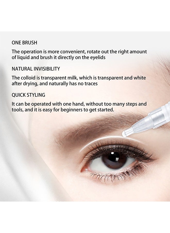 Double Eyelid Cream， Shaping Styling Cream Waterproof Double-fold Eyelids Cream with Tool Long Lasting Invisible 5ml